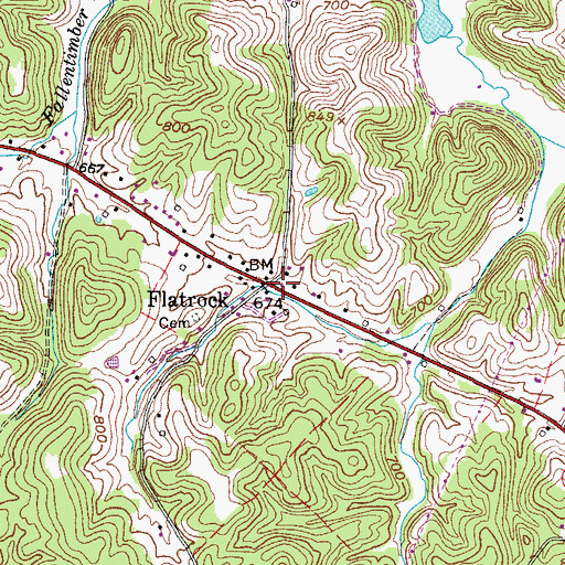 Topographic Map of Forest Hills Cemetery, WV