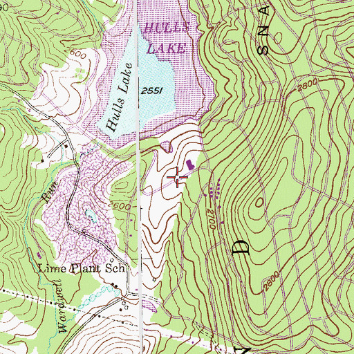 Topographic Map of Alpine Lake Resort and Conference Center, WV
