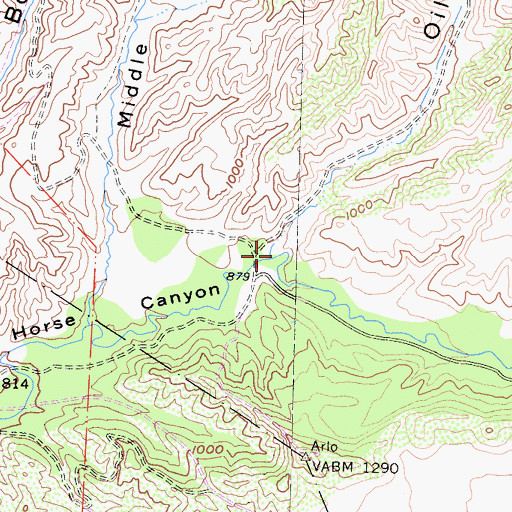 Topographic Map of Oil Canyon, CA