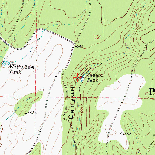 Topographic Map of Canyon Tank, AZ