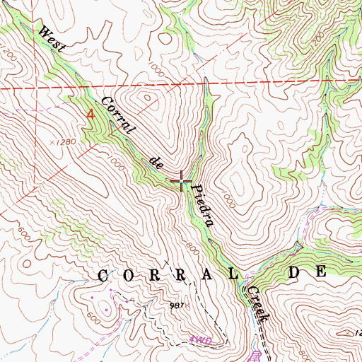 Topographic Map of Oil Well Canyon, CA