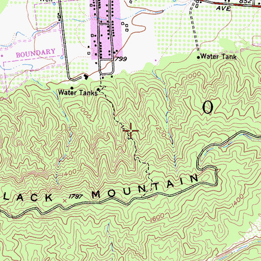 Topographic Map of Ojai, CA