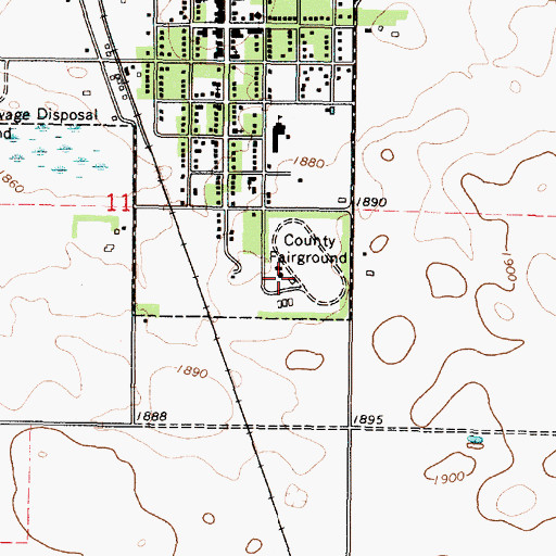 Topographic Map of Sully County Fairgrounds, SD