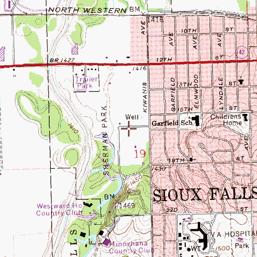 Topographic Map of Great Plains Zoo, SD
