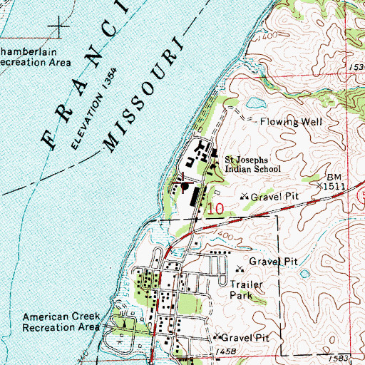 Topographic Map of Akta Lakota Museum, SD