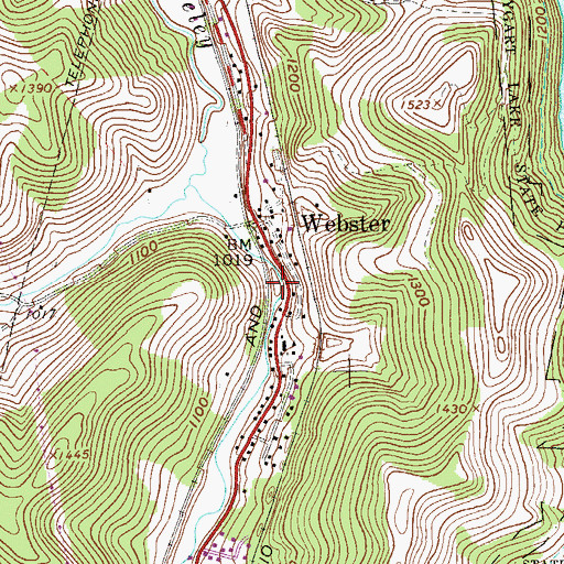 Topographic Map of Anna Jarvis Birthplace Museum, WV