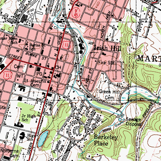 Topographic Map of General Adam Stephen House, WV