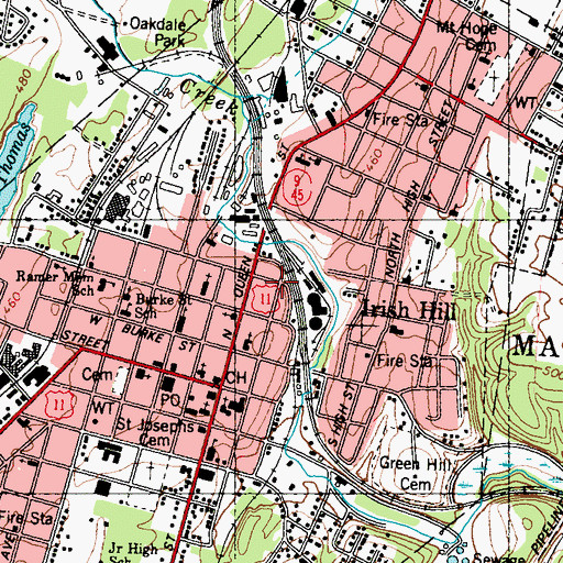 Topographic Map of Belle Boyd House Museum, WV