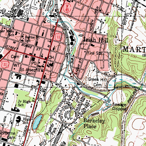 Topographic Map of Triple Brick Museum, WV