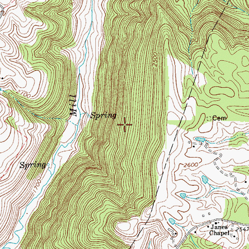 Topographic Map of North House Museum, WV