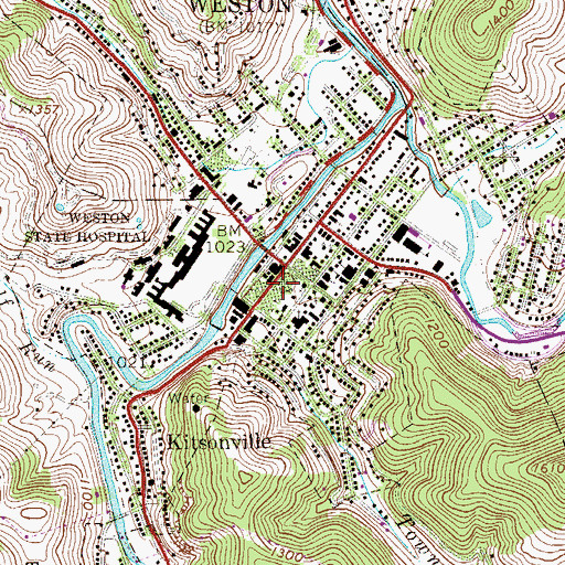 Topographic Map of West Virginia Museum of American Glass, WV