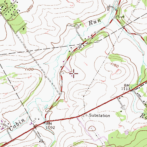 Topographic Map of Antie Farm, PA