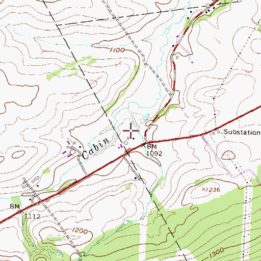 Topographic Map of Aulworth Farms, PA
