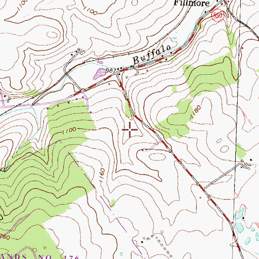 Topographic Map of Bernel Farm, PA