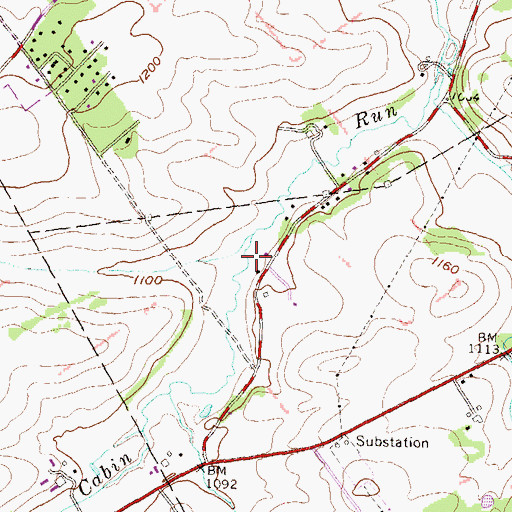 Topographic Map of Focht Farm, PA