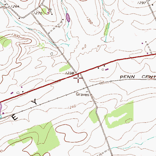 Topographic Map of Twin Fir Farm, PA