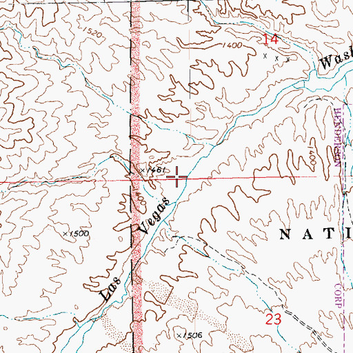Topographic Map of Lake Las Vegas, NV