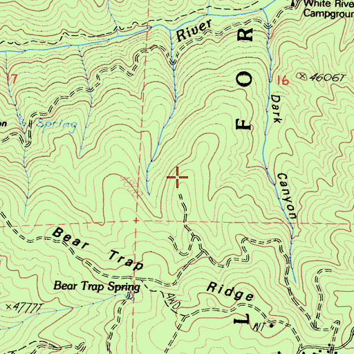 Topographic Map of Old Sled Trail, CA