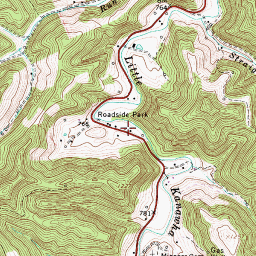 Topographic Map of Calhoun County Sheriff's Office - Substation, WV