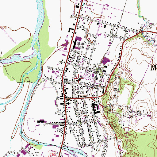 Topographic Map of Hardy County Sheriff's Office, WV