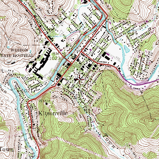 Topographic Map of Lewis County Sheriff's Office, WV