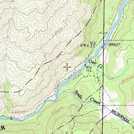 Topographic Map of Osa Creek, CA