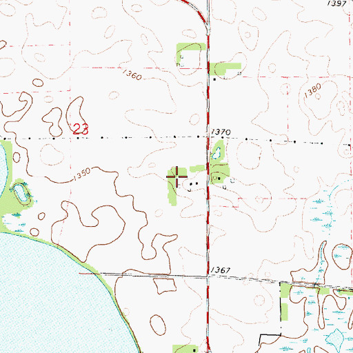Topographic Map of Osher Farms, IA