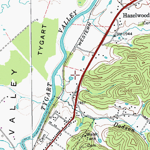 Topographic Map of West Virginia State Police Troop 3 - Headquarters, WV