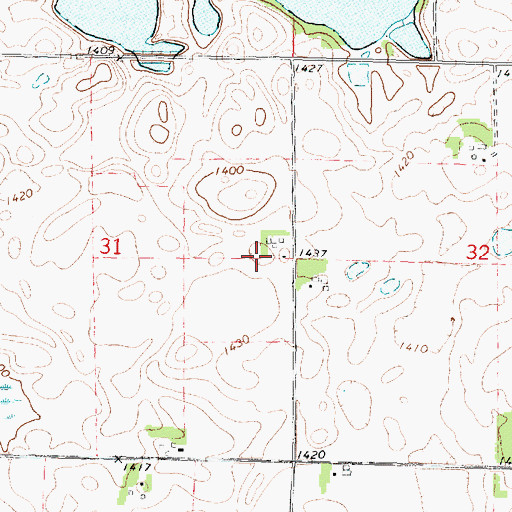 Topographic Map of Jade Farms, IA