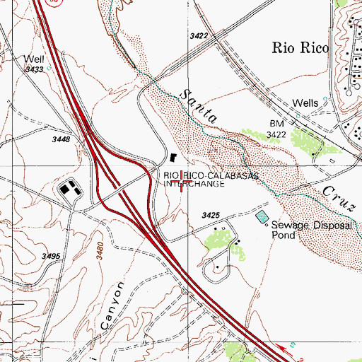 Topographic Map of Caralampi Canyon, AZ