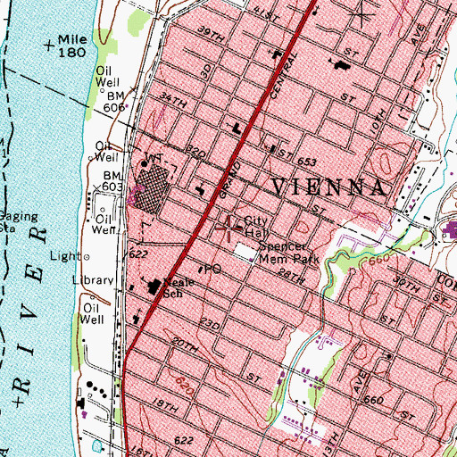 Topographic Map of Vienna Police Department, WV