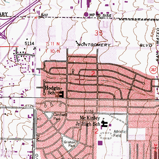 Topographic Map of Hahn Arroyo, NM