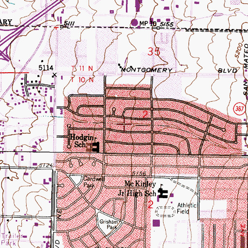 Topographic Map of Hahn Arroyo, NM