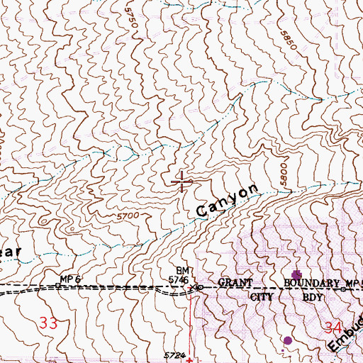 Topographic Map of John B. Robert Dam, NM
