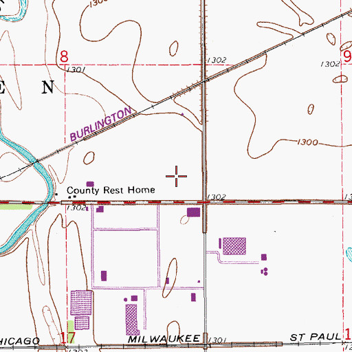 Topographic Map of Fossum Field, SD