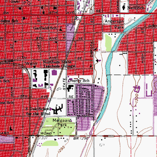 Topographic Map of Jerde Field, SD