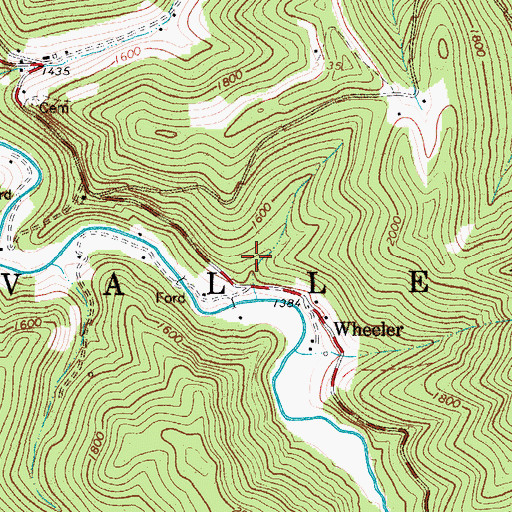 Topographic Map of Alfred Anderson Cemetery, WV