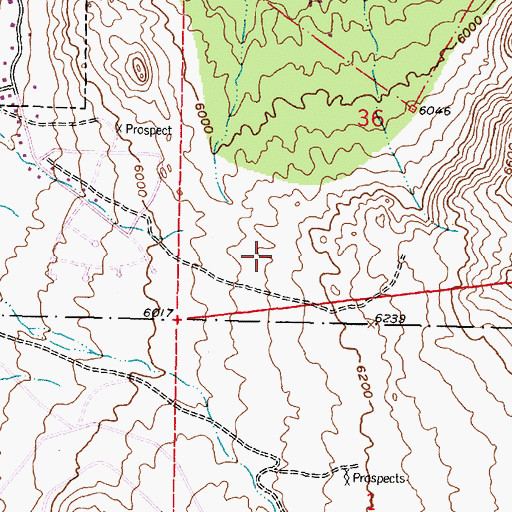 Topographic Map of Manzano Four Hills Open Space, NM