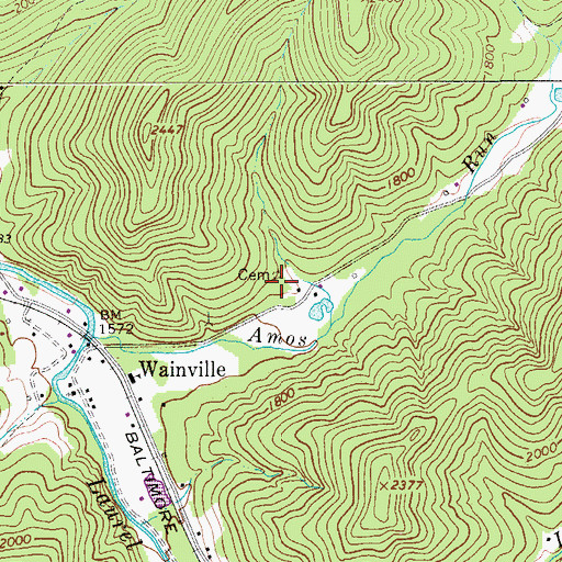 Topographic Map of Stalnaker, WV