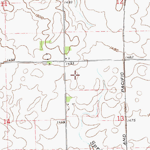 Topographic Map of Bob Young Field, SD