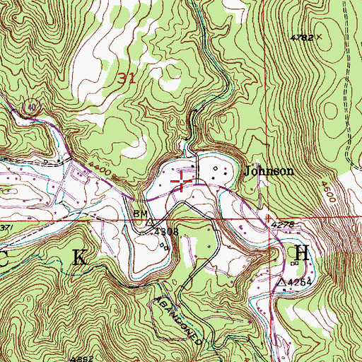 Topographic Map of Rimrock Community Center, SD