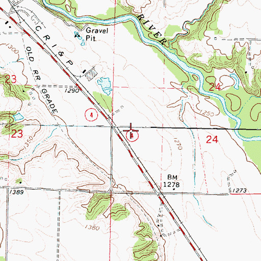 Topographic Map of Estherville Sewage Treatment Plant, IA
