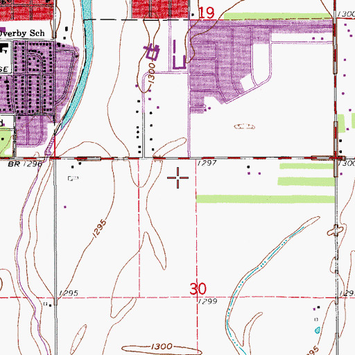 Topographic Map of Aberdeen Christian High School, SD
