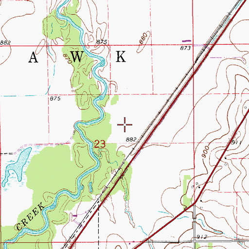 Topographic Map of Hudson Wastewater Treatment Plant, IA