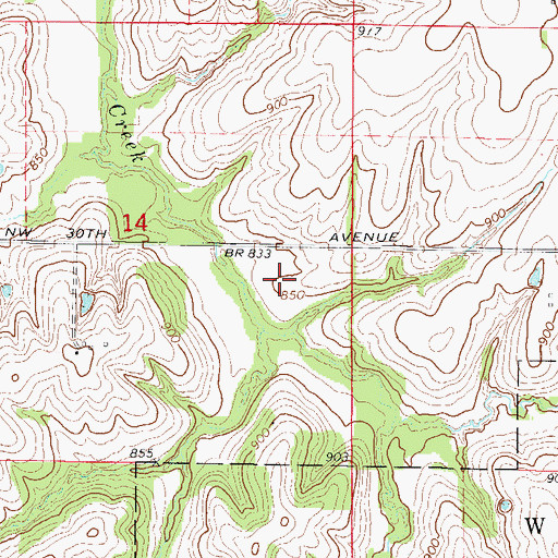 Topographic Map of Indianola Water Pollution Control Plant, IA
