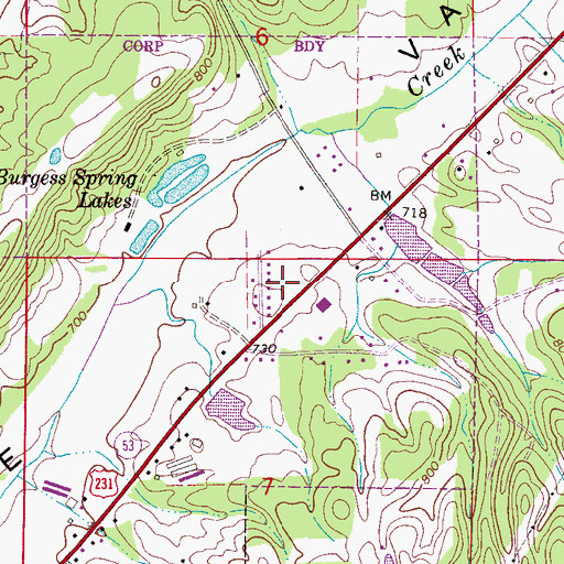 Topographic Map of Calvary Missionary Baptist Church, AL