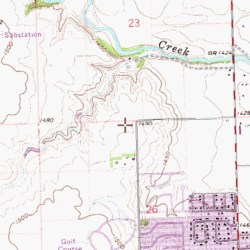 Topographic Map of Bethel Lutheran School, SD