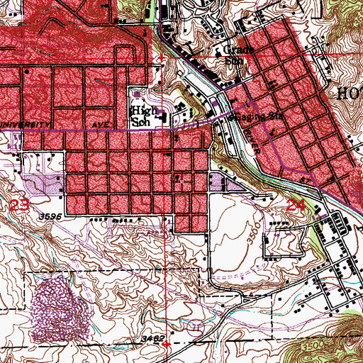 Topographic Map of Bethesda Lutheran Elementary School, SD