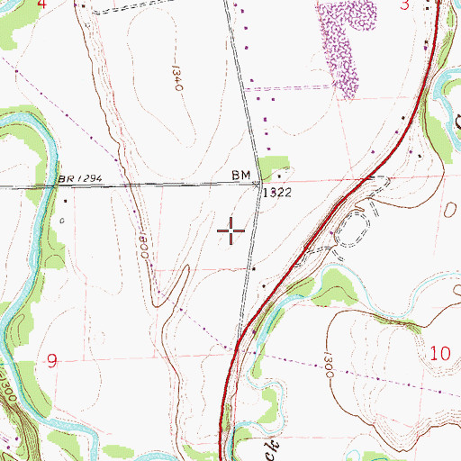 Topographic Map of Robert Bennis Elementary School, SD
