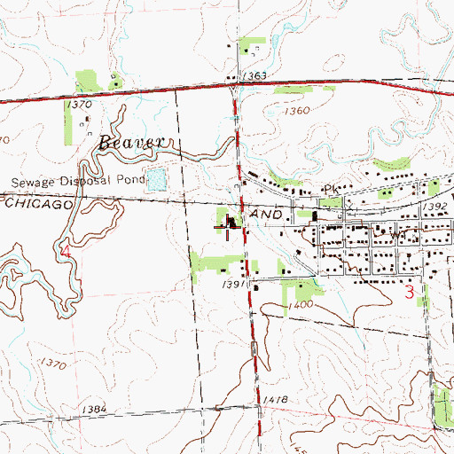 Topographic Map of Valley Springs Elementary School, SD